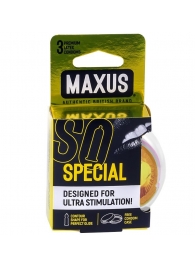 Презервативы с точками и рёбрами в пластиковом кейсе MAXUS Special - 3 шт. - Maxus - купить с доставкой в Архангельске