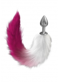 Серебристая анальная пробка с розовым хвостом Galaxy - Lola Games - купить с доставкой в Архангельске