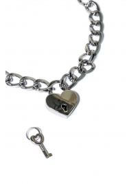 Серебристый ошейник Embrace с ключиком - Lola Games - купить с доставкой в Архангельске