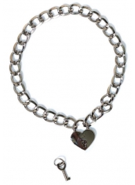 Серебристый ошейник Embrace с ключиком - Lola Games - купить с доставкой в Архангельске