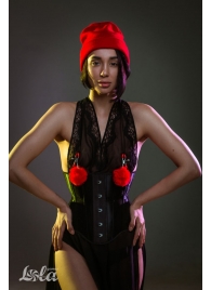 Зажимы на соски Angelic с красными меховыми шариками - Lola Games - купить с доставкой в Архангельске