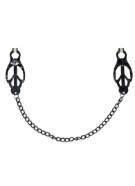 Зажимы на соски Darkside с цепочкой - Lola Games - купить с доставкой в Архангельске