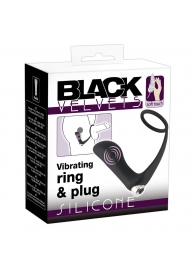 Черное эрекционное кольцо с анальной вибропробкой Vibrating Ring   Plug - Orion - в Архангельске купить с доставкой