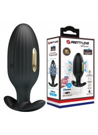 Черная анальная вибропробка с электростимуляцией Jefferson - 9,2 см. - Baile - купить с доставкой в Архангельске