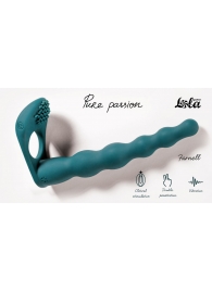 Зеленая вибронасадка для двойного проникновения Farnell - 17 см. - Lola Games - купить с доставкой в Архангельске