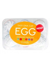 Набор из 6 мастурбаторов Tenga EGG Easy Beat с различным рельефом - Tenga - в Архангельске купить с доставкой
