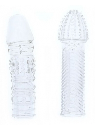 Комплект из 2 прозрачных насадок на пенис PENIS EXTENDER PACK - Dream Toys - в Архангельске купить с доставкой