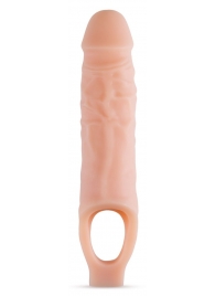 Телесный реалистичный фаллоудлинитель 9 Inch Silicone Cock Sheath Penis Extender - 22,86 см. - Blush Novelties - в Архангельске купить с доставкой