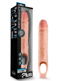 Телесный реалистичный фаллоудлинитель 10 Inch Silicone Cock Sheath Penis Extender - 25,4 см. - Blush Novelties - в Архангельске купить с доставкой