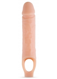Телесный реалистичный фаллоудлинитель 10 Inch Silicone Cock Sheath Penis Extender - 25,4 см. - Blush Novelties - в Архангельске купить с доставкой