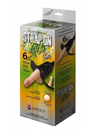 Пояс-трусики с 2 насадками Exotic-Sara - 16,5 см. - LOVETOY (А-Полимер) - купить с доставкой в Архангельске
