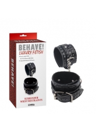 Черные наручники Surrender Wrist Restraints - Chisa - купить с доставкой в Архангельске