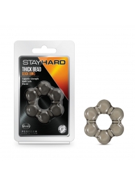 Дымчатое эрекционное кольцо Stay Hard Thick Bead Cock Ring - Blush Novelties - в Архангельске купить с доставкой