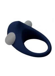 Гладкое синее эрекционное виброкольцо STIMU RING - Dream Toys - в Архангельске купить с доставкой