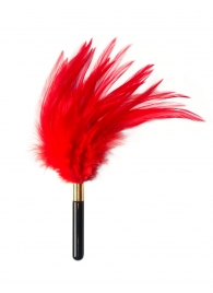 Красный перьевой тиклер Plume - 23 см. - Lola Lingerie - купить с доставкой в Архангельске