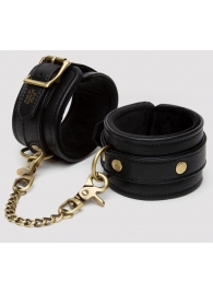 Черные оковы на ноги Bound to You Faux Leather Ankle Cuffs - Fifty Shades of Grey - купить с доставкой в Архангельске