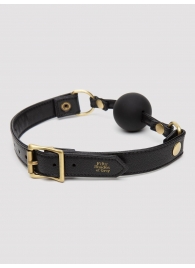 Черный кляп-шар Bound to You Faux Leather Ball Gag - Fifty Shades of Grey - купить с доставкой в Архангельске