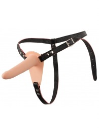 Телесный поясной страпон с вибрацией Vibrating Strap-On - 15,7 см. - Orion - купить с доставкой в Архангельске