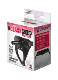 Черный пояс для насадок CLASS STRAP Restyling - LOVETOY (А-Полимер) - купить с доставкой в Архангельске