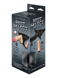 Черный пояс для женщин BEST SELECT с 3 насадками - LOVETOY (А-Полимер) - купить с доставкой в Архангельске