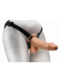 Реалистичный фаллос на регулируемых трусиках с кольцом - 17,5 см. - LOVETOY (А-Полимер) - купить с доставкой в Архангельске