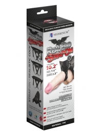 Гигантский фаллоимитатор на присоске в комплекте с трусиками - 26 см. - LOVETOY (А-Полимер) - купить с доставкой в Архангельске