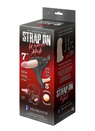 Реалистичный страпон Woman Midi с вагинальной пробкой - 19 см. - LOVETOY (А-Полимер) - купить с доставкой в Архангельске