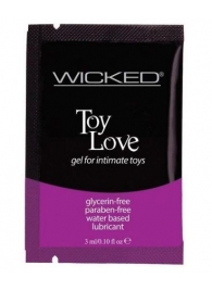 Лубрикант на водной основе для использования с игрушками WICKED Toy Love - 3 мл. - Wicked - купить с доставкой в Архангельске