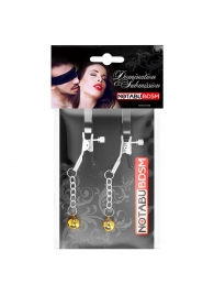 Оригинальные зажимы на соски с желтыми шариками - Notabu - купить с доставкой в Архангельске