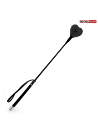 Черный стек с наконечником-сердечком - 54 см. - Notabu - купить с доставкой в Архангельске