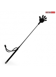 Черный стек с наконечником-ладошкой - 55 см. - Notabu - купить с доставкой в Архангельске