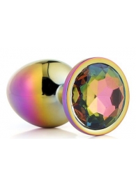 Голографическая анальная втулка с радужным кристаллом - 7,1 см. - Dream Toys - купить с доставкой в Архангельске