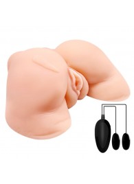 Телесная вибровагина Julie с 2 рабочими отверстиями - Baile - в Архангельске купить с доставкой