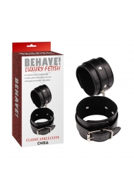 Черные оковы Classic Ankle Cuffs - Chisa - купить с доставкой в Архангельске