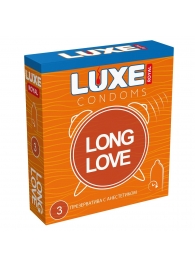 Презервативы с продлевающим эффектом LUXE Royal Long Love - 3 шт. - Luxe - купить с доставкой в Архангельске