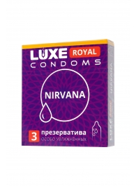 Презервативы с увеличенным количеством смазки LUXE Royal Nirvana - 3 шт. - Luxe - купить с доставкой в Архангельске
