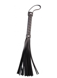 Черная многохвостая плеть Pleasure Whip - 46 см. - Chisa - купить с доставкой в Архангельске