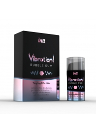 Жидкий интимный гель с эффектом вибрации Vibration! Bubble Gum - 15 мл. - INTT - купить с доставкой в Архангельске