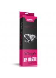 Серебристая плетка Struggle My Flogger с черной ручкой - 45 см. - Lovetoy - купить с доставкой в Архангельске