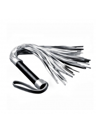 Серебристая плетка Struggle My Flogger с черной ручкой - 45 см. - Lovetoy - купить с доставкой в Архангельске