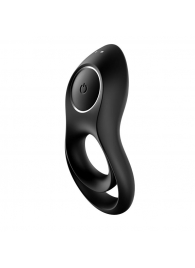 Черное эрекционное виброкольцо Legendary Duo - Satisfyer - в Архангельске купить с доставкой