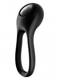 Черное эрекционное виброкольцо Majestic Duo - Satisfyer - в Архангельске купить с доставкой