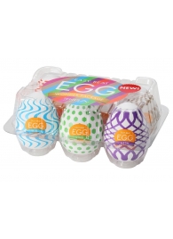 Набор из 6 мастурбаторов Tenga EGG IV с различным рельефом - Tenga - в Архангельске купить с доставкой