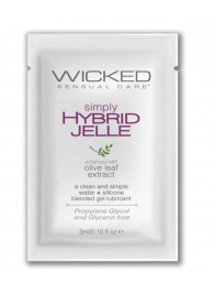 Гель-лубрикант на водно-силиконовой основе Simply Hybrid Jelle - 3 мл. - Wicked - купить с доставкой в Архангельске