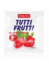 Гель-смазка Tutti-frutti со вкусом барбариса - 4 гр. - Биоритм - купить с доставкой в Архангельске