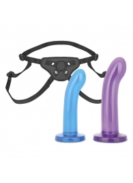 Страпон унисекс Beginners Strap-On с 2 насадками - 15 и 13 см. - Lux Fetish - купить с доставкой в Архангельске