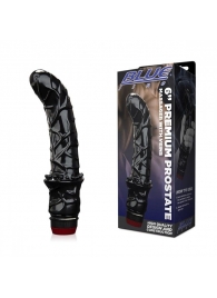 Черный вибромассажер простаты 6  Premium Prostate Massager - BlueLine - в Архангельске купить с доставкой