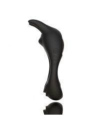 Черное эрекционное кольцо с двумя моторами Zeus Dual Vibe Cock Ring - FeelzToys - в Архангельске купить с доставкой