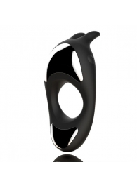 Черное эрекционное кольцо с двумя моторами Zeus Dual Vibe Cock Ring - FeelzToys - в Архангельске купить с доставкой