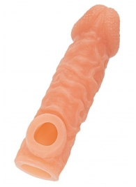 Телесная закрытая насадка с шершавой головкой Cock Sleeve Size L - 17,6 см. - KOKOS - в Архангельске купить с доставкой
